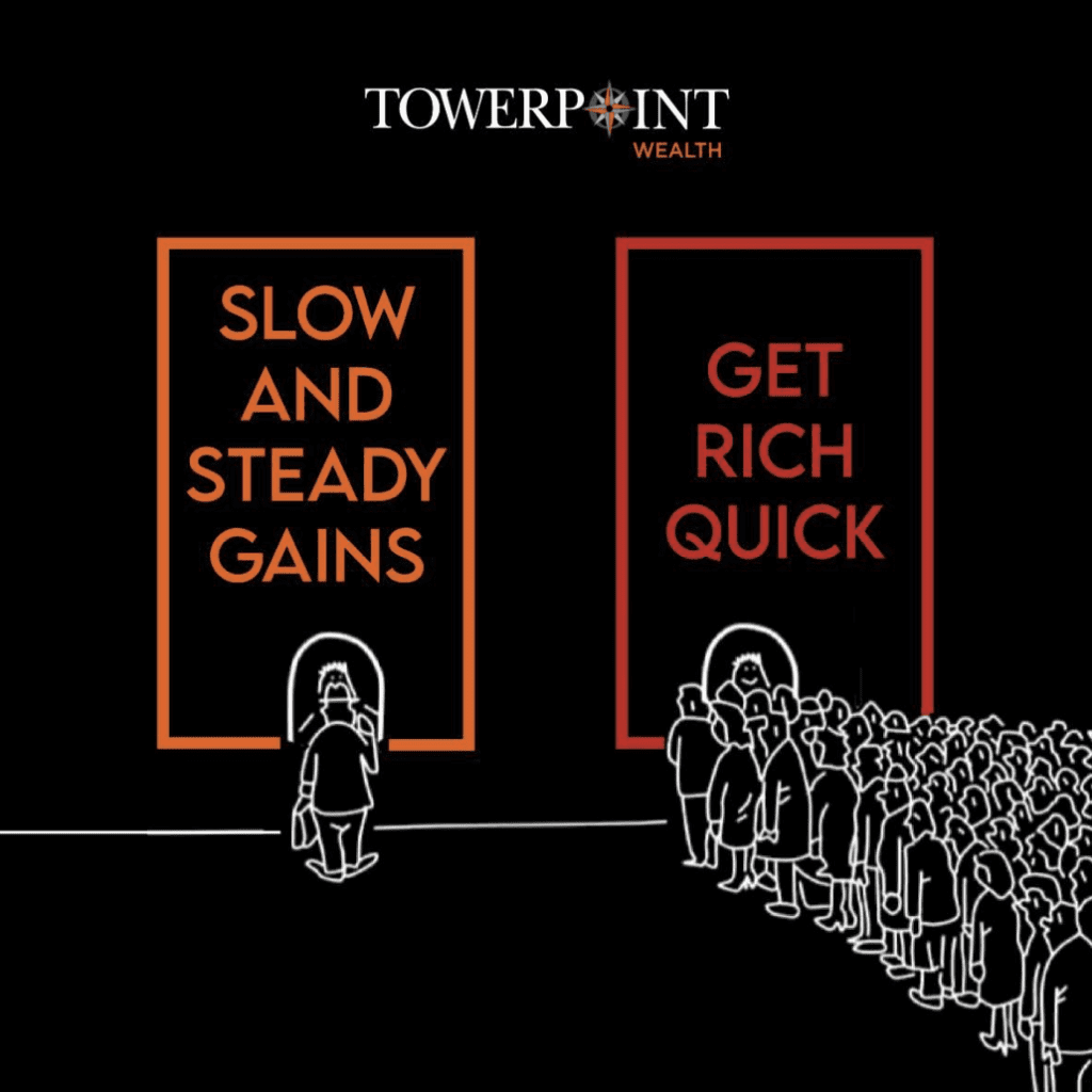 Slow and Steady Gains” “Get Rich Quick”